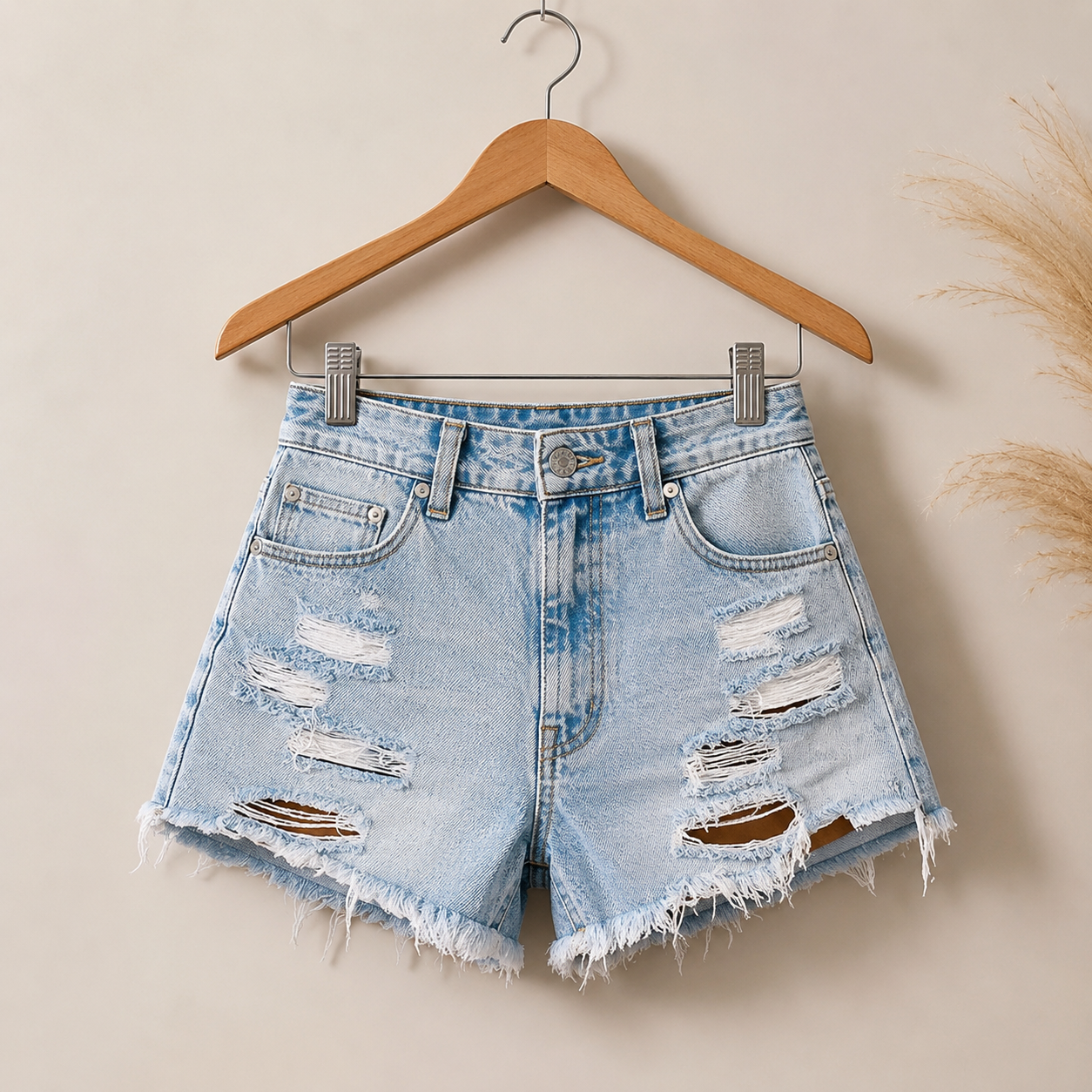 Distressed Denim Shorts for Women