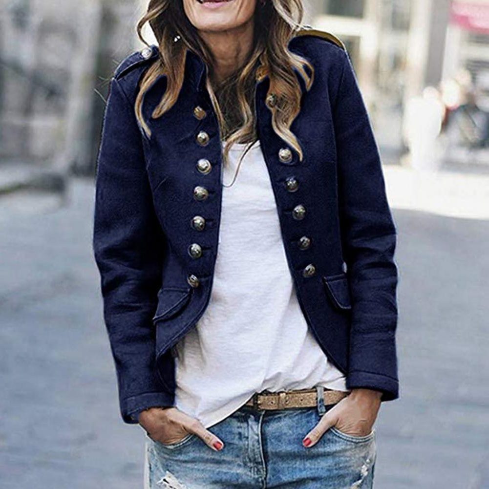 Double-Breasted Cropped Blazer for Women