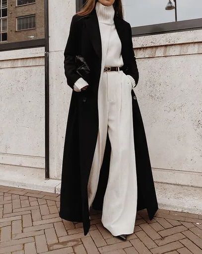 Double-Breasted Long Wool Overcoat for Women - View 4