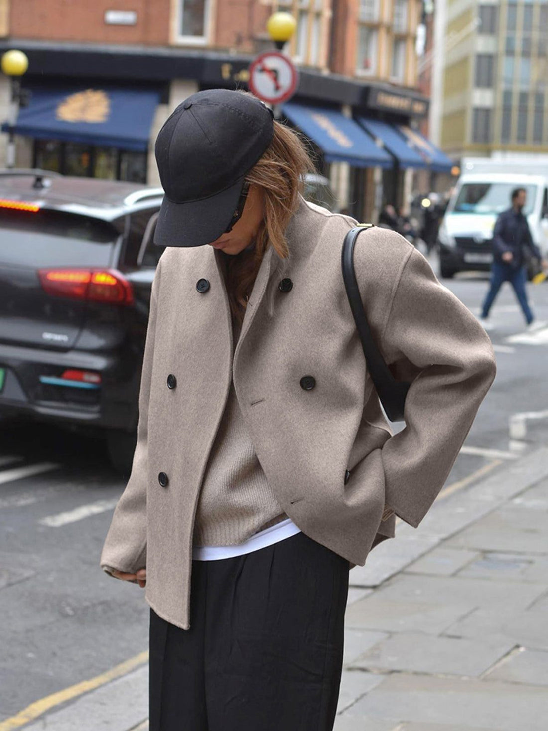 Double-Breasted Wool Blazer for Women