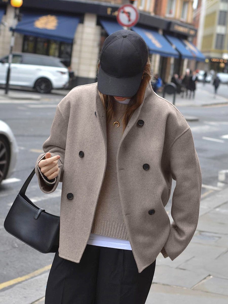 Double-Breasted Wool Blazer for Women