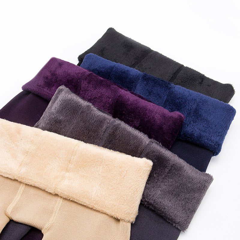 Fleece-Lined High Waist Leggings for Women - View 4