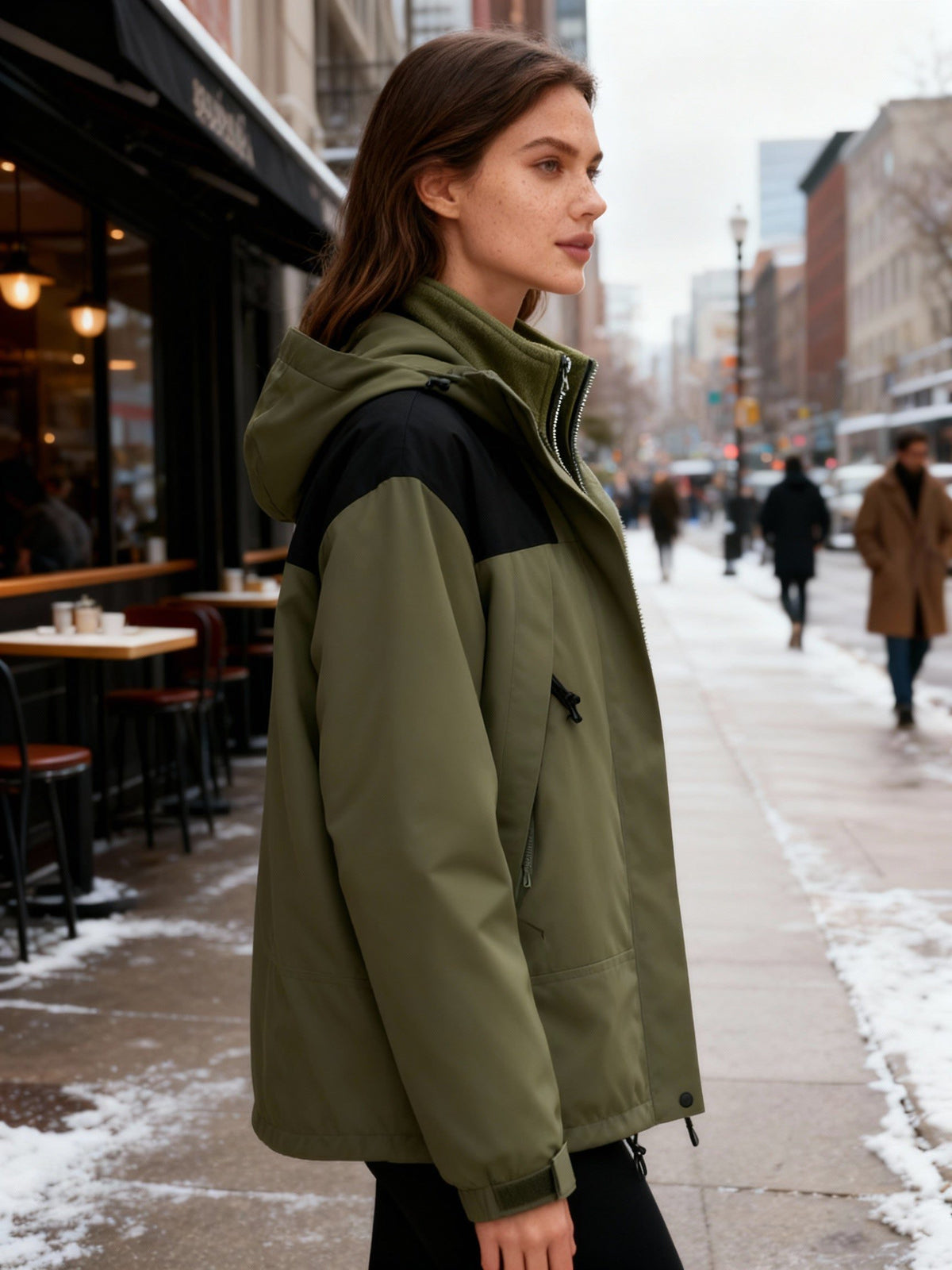 Fleece-Lined Hooded Winter Jacket for Women - View 2