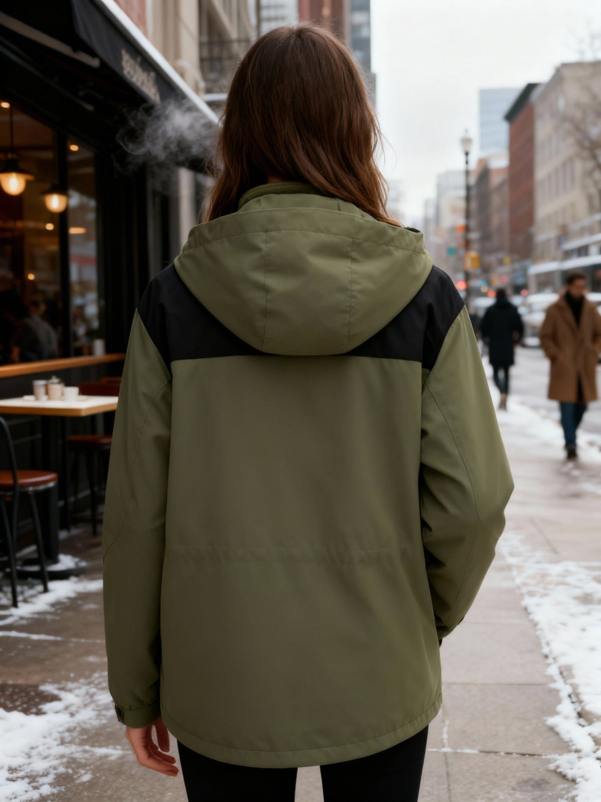 Fleece-Lined Hooded Winter Jacket for Women - View 3