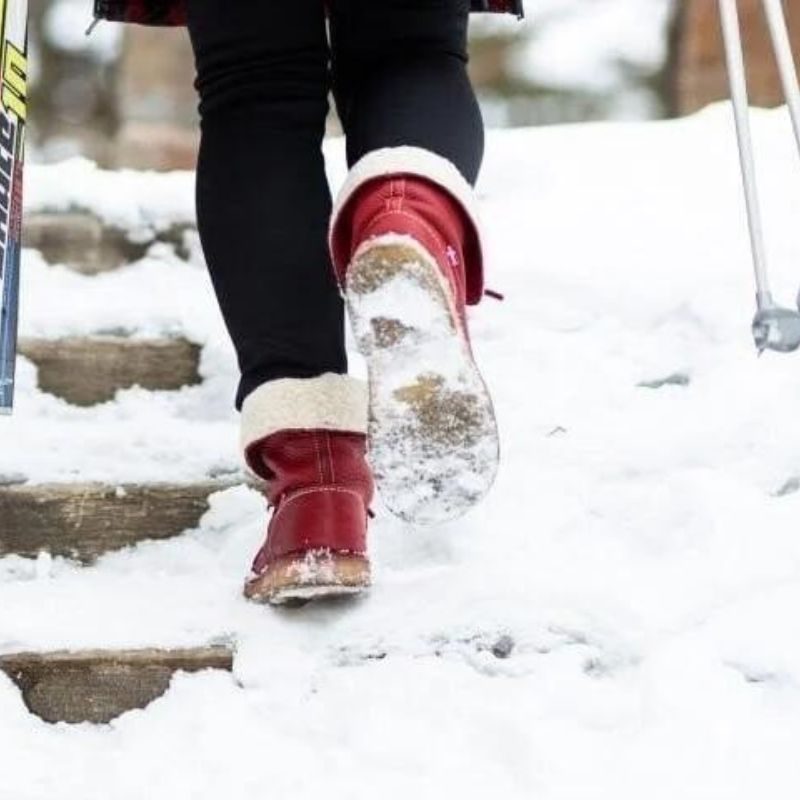 Fleece-Lined Lace-Up Winter Boots for Women - View 8