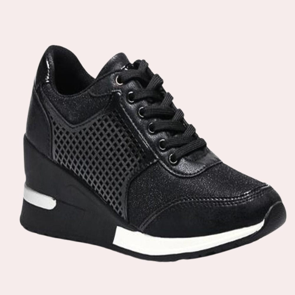 Glitter Platform Wedge Sneakers for Women