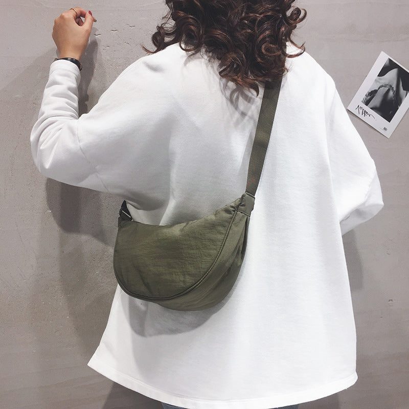 Half-Moon Shoulder Bag for Women - Green