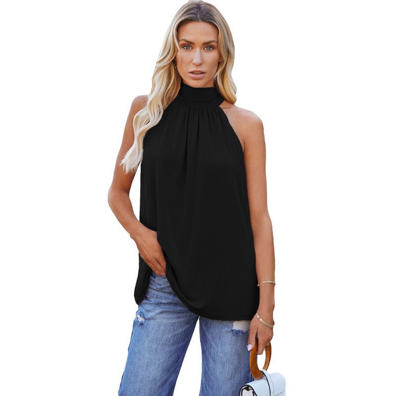 Halter Neck Sleeveless Top for Women