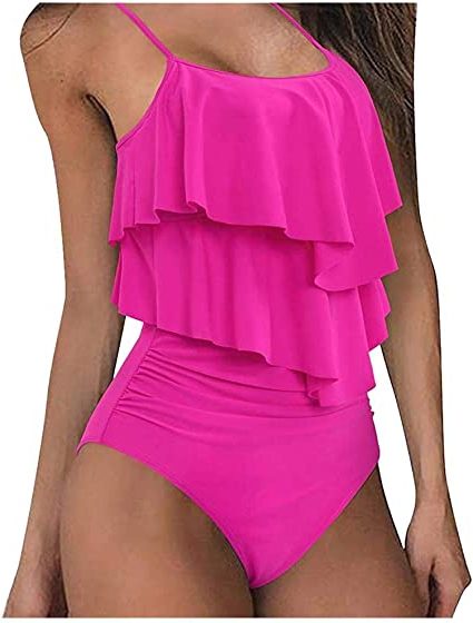 High Waist Bikini Top with Ruffles for Women