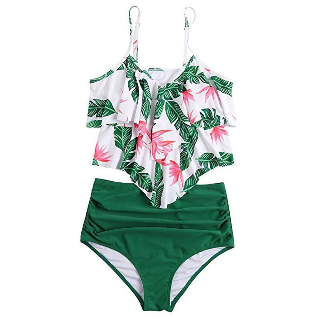 High Waist Bikini Top with Ruffles for Women