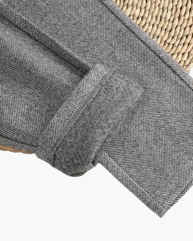 High Waist Straight Leg Wool Trousers for Women - View 8
