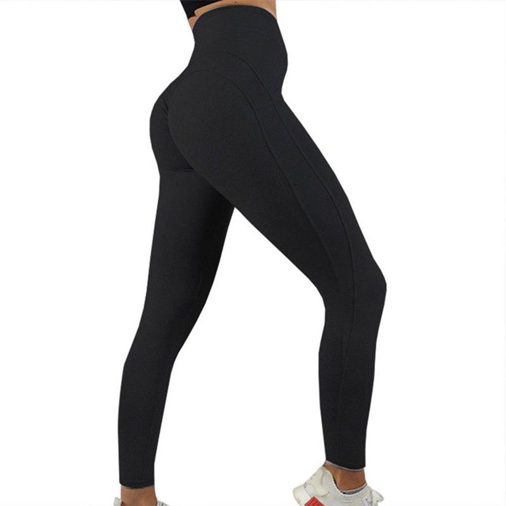 High Waist Yoga Leggings for Women - Black