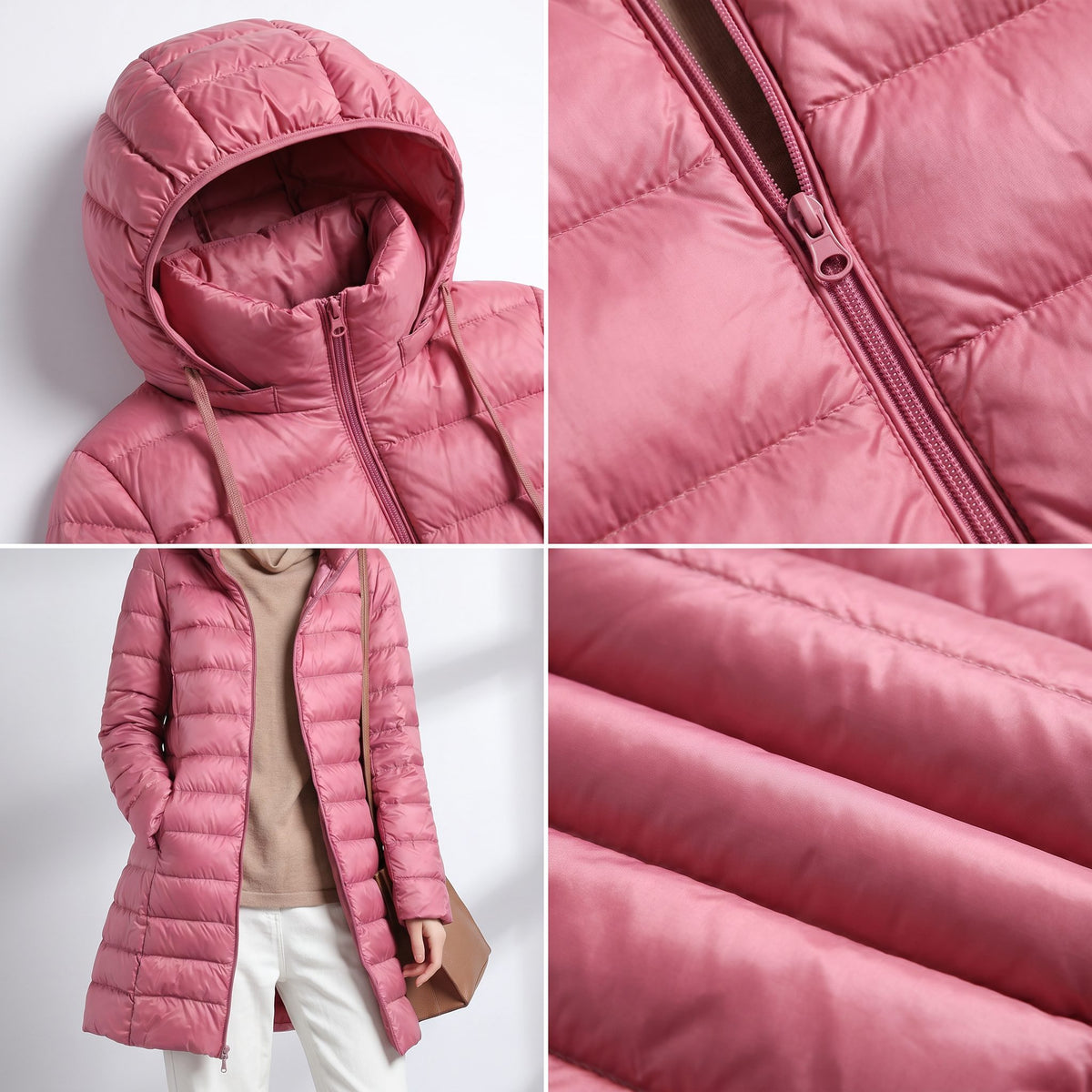 Hooded Down Puffer Jacket for Women - View 12