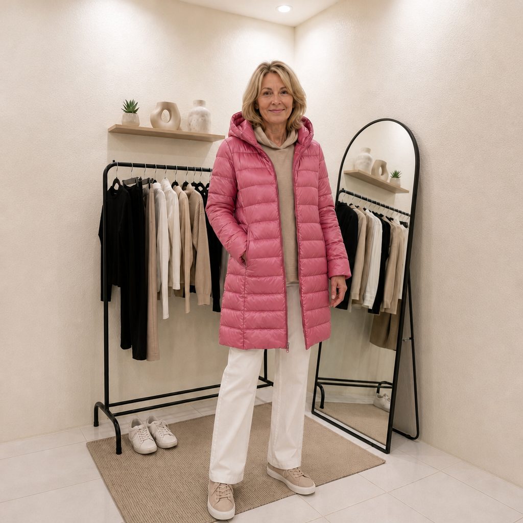 Hooded Down Puffer Jacket for Women - View 2