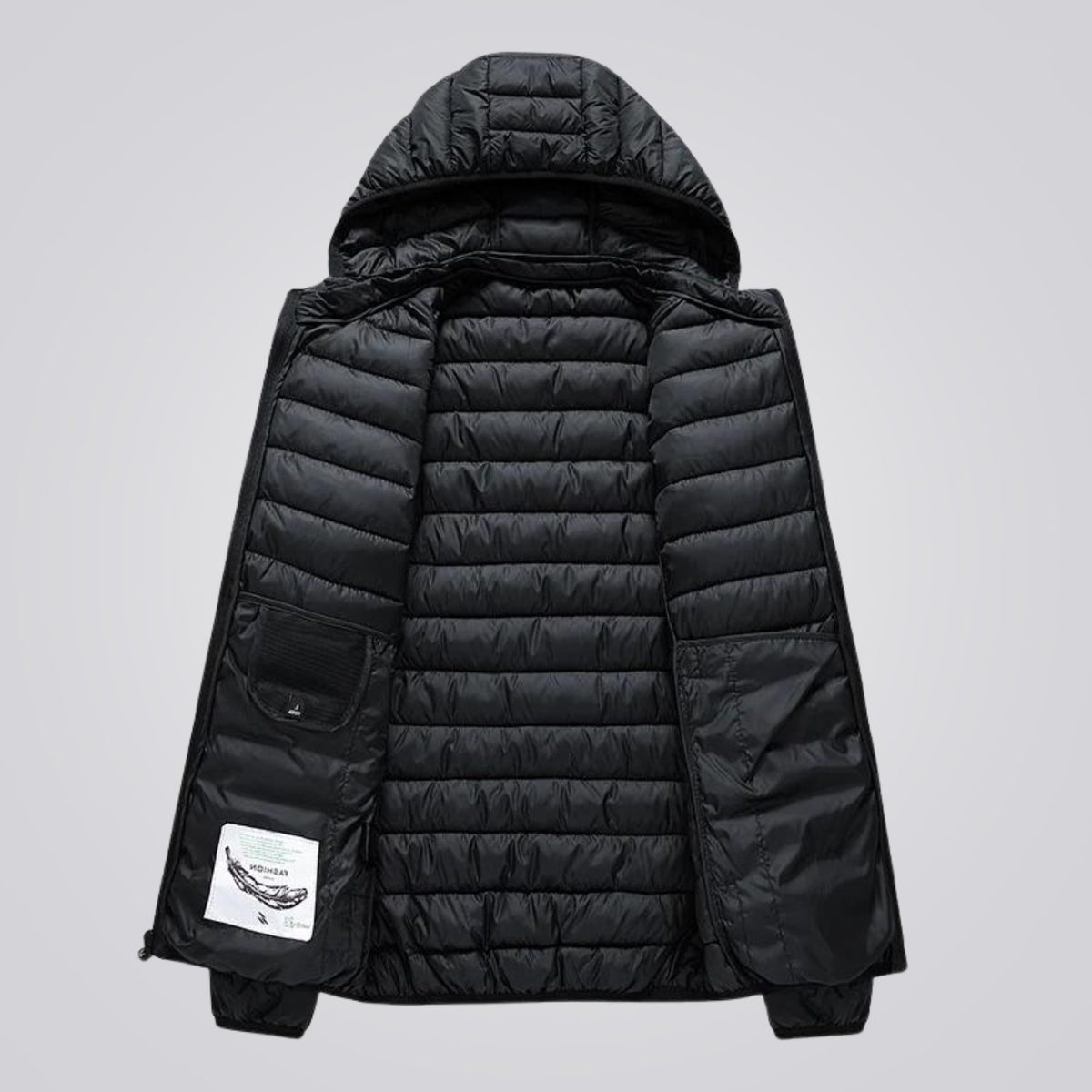 Hooded Longline Puffer Jacket for Women