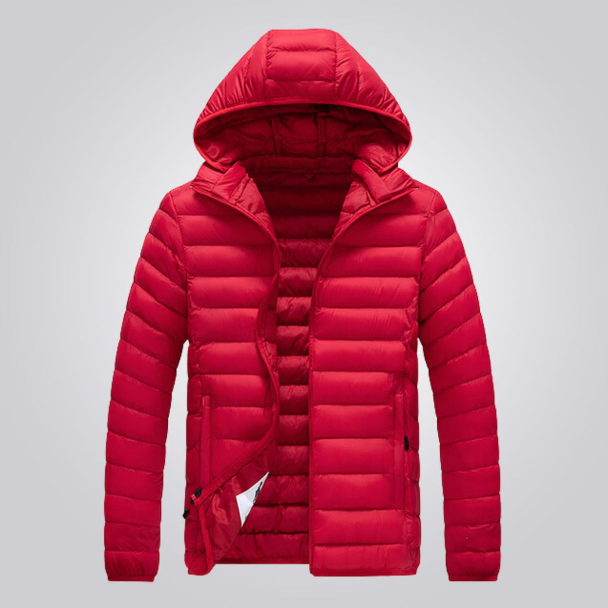Hooded Longline Puffer Jacket for Women - Red (Almost Sold Out)