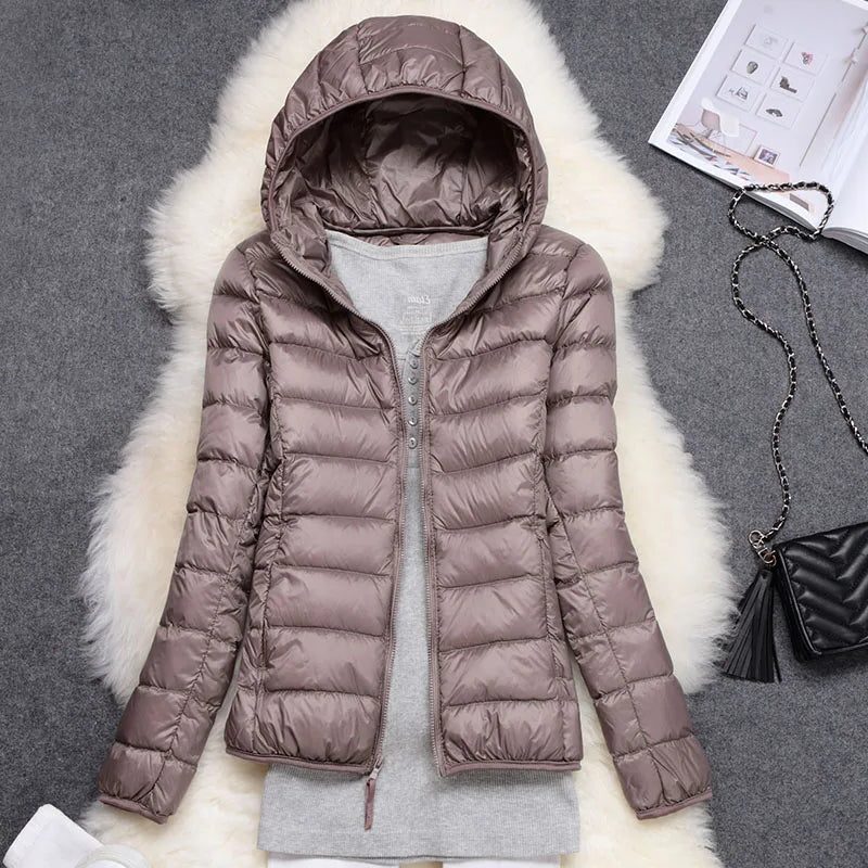 Hooded Padded Puffer Jacket for Women
