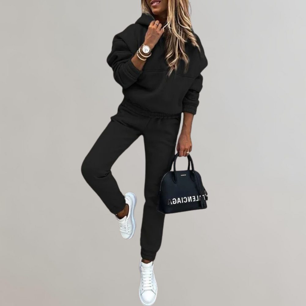 Hooded Retro Tracksuit Set for Women