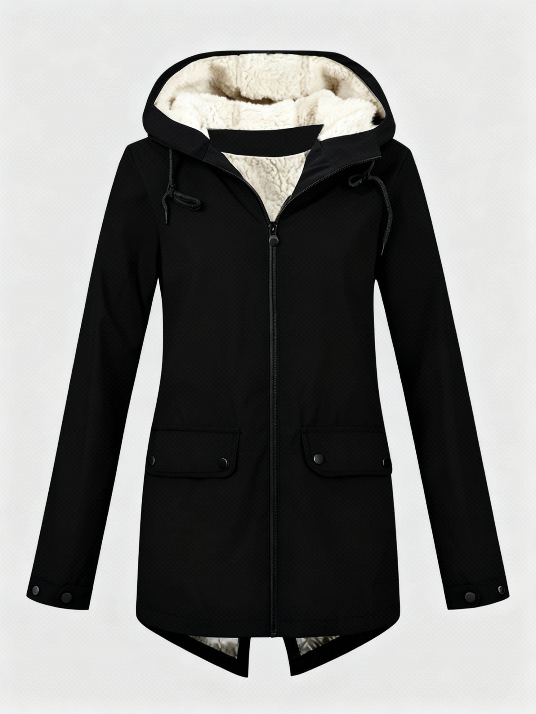 Hooded Sherpa-Lined Parka Jacket for Women - View 3