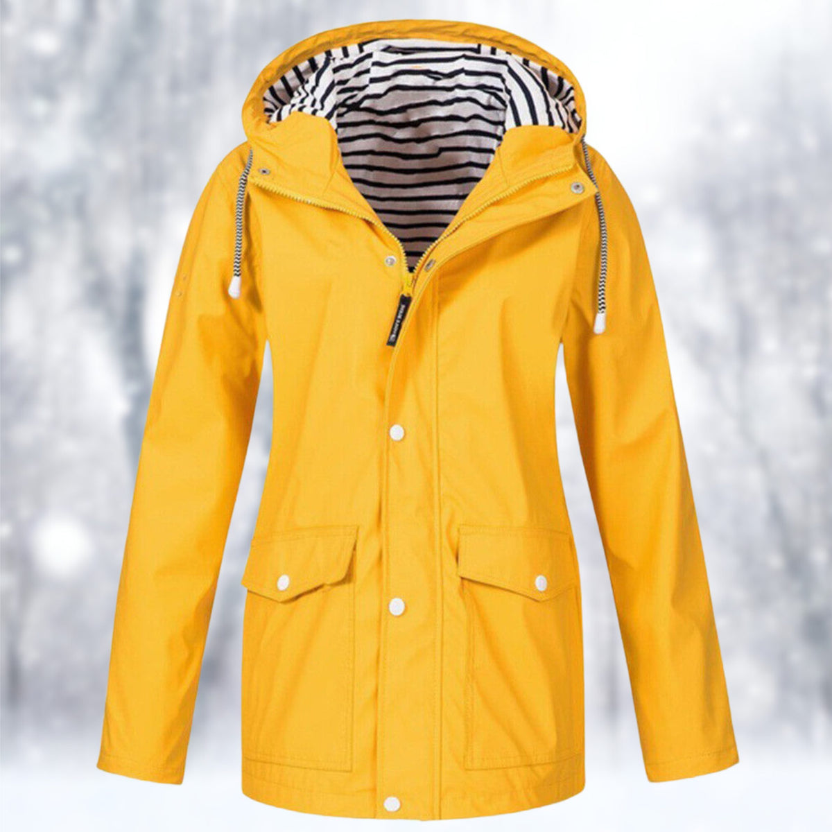 Hooded Waterproof Long Raincoat for Women