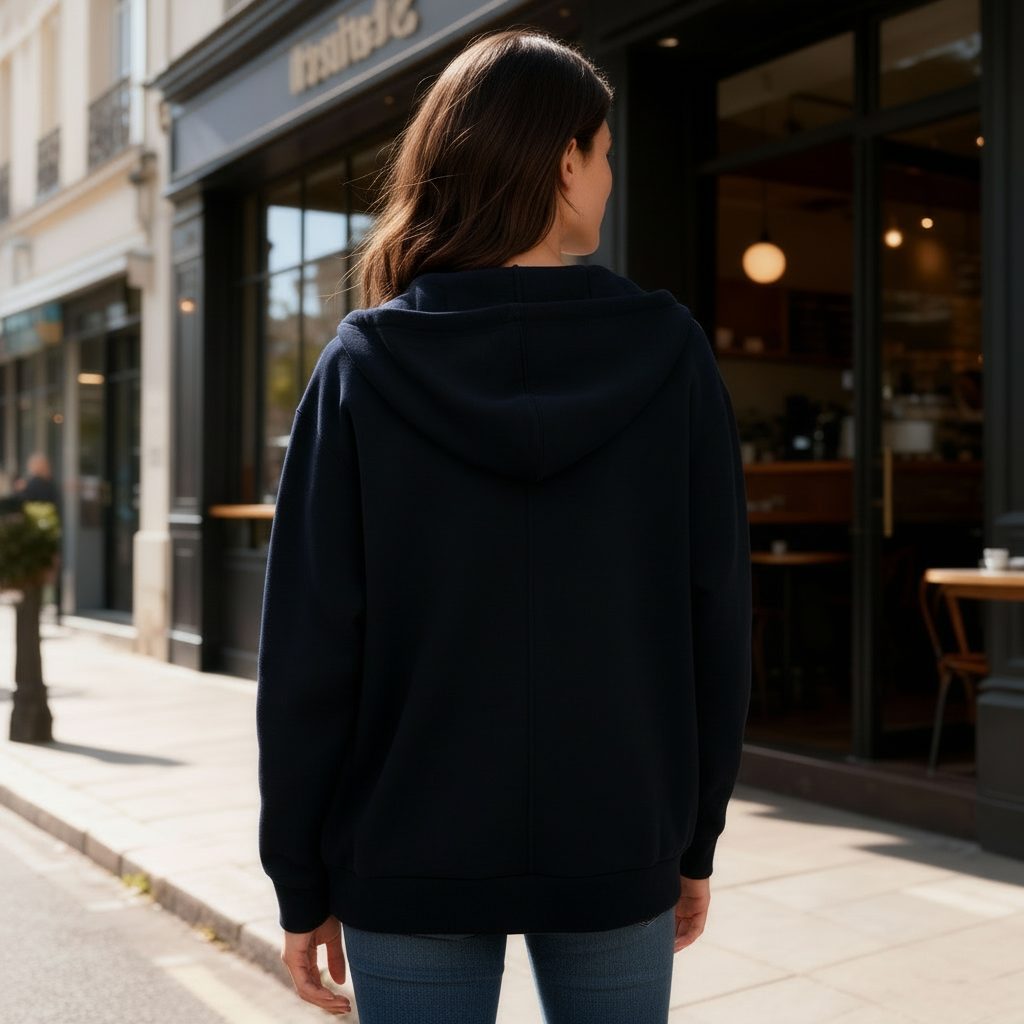 Hooded Zip-Up Sweatshirt Jacket for Women - View 2