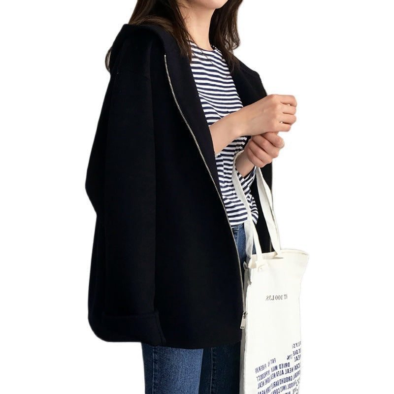 Hooded Zip-Up Sweatshirt Jacket for Women - View 3