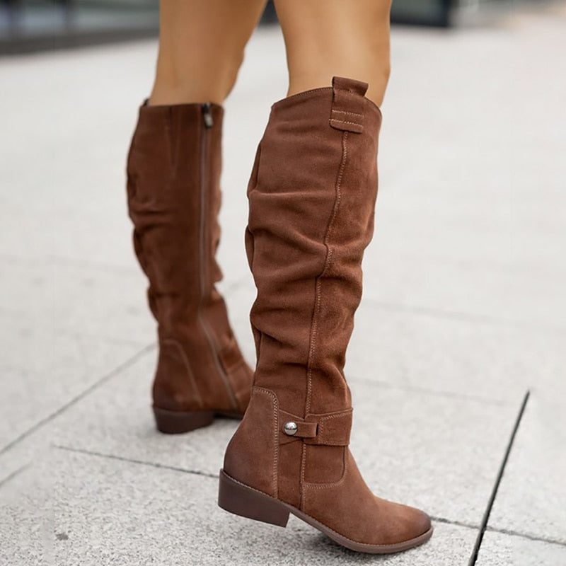 Knee High Suede Winter Boots for Women - View 2