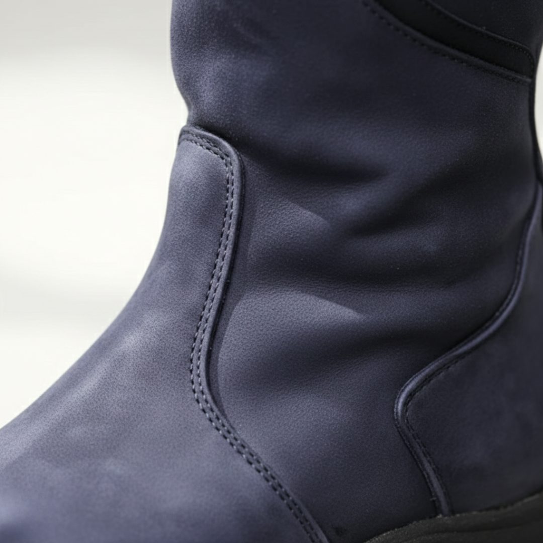 Knee High Vegan Leather Boots with Ankle Strap for Women - View 3