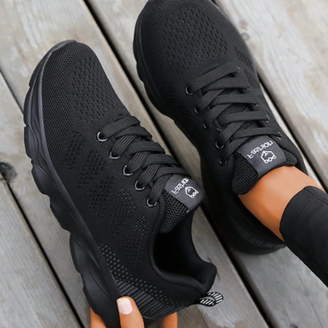 Knit Sneakers with Lace-Up for Women