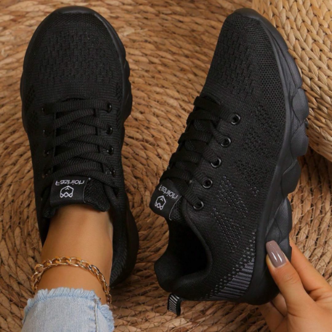 Knit Sneakers with Lace-Up for Women