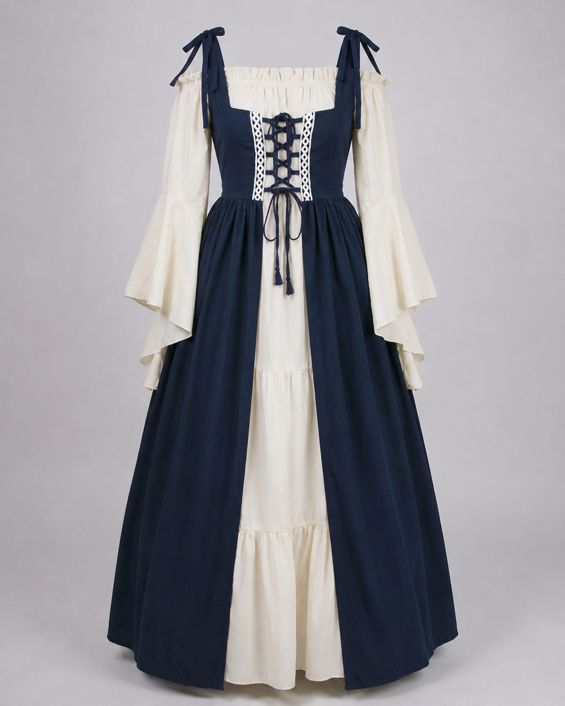Lace-Up A-Line Maxi Dress for Women - View 5