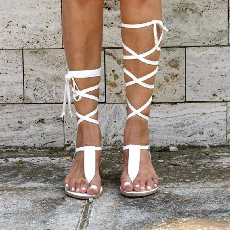 Lace-Up Gladiator Sandals for Women