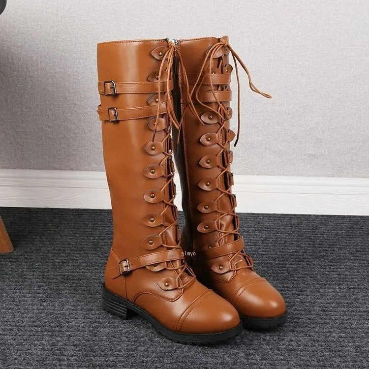Lace-Up Knee High Boots for Women - View 6