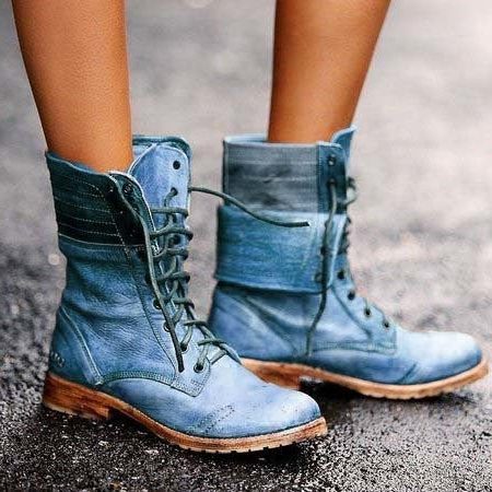 Lace-Up Mid-Calf Boots for Women - View 3