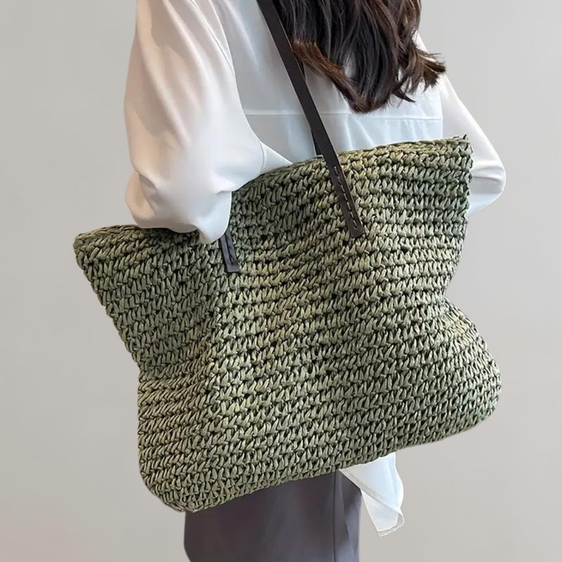 Large Woven Tote Bag for Women