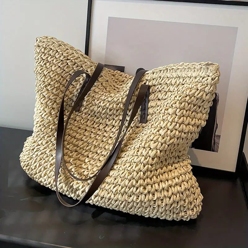 Large Woven Tote Bag for Women - View 8