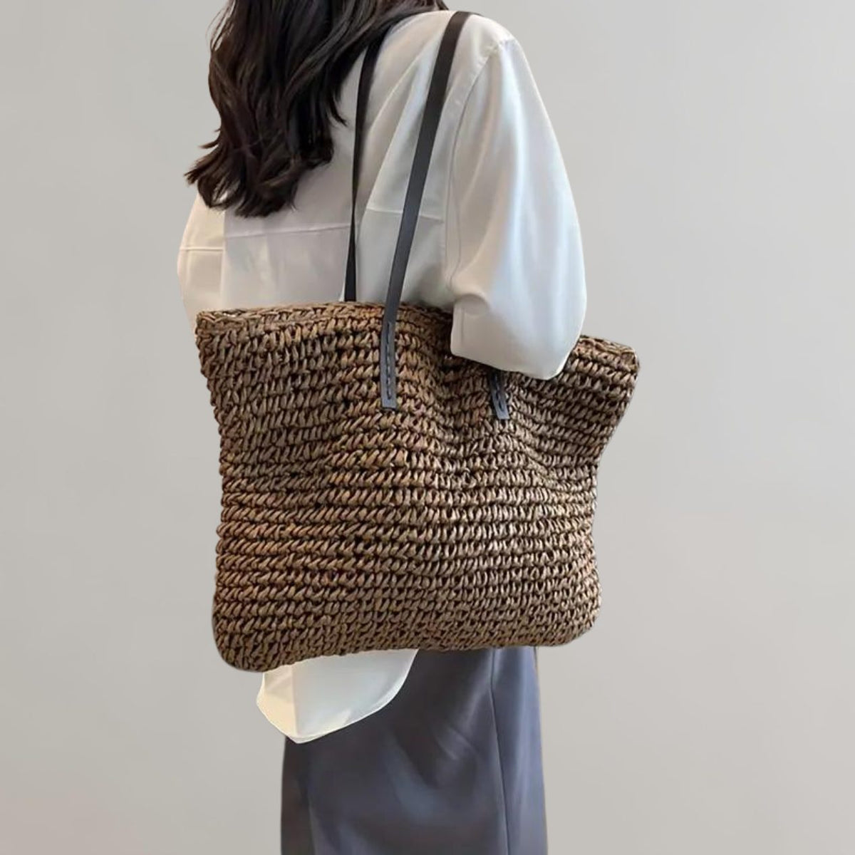 Large Woven Tote Bag for Women - View 4