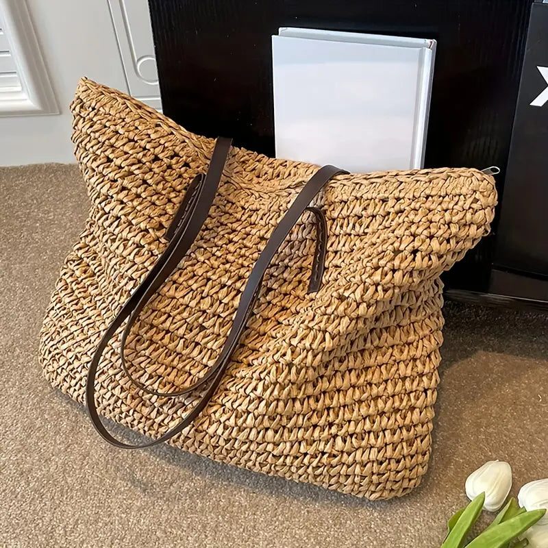 Large Woven Tote Bag for Women - View 5