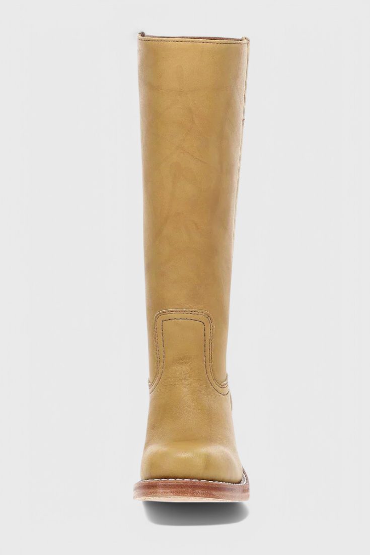 Leather Knee High Boots with Block Heel for Women - View 9