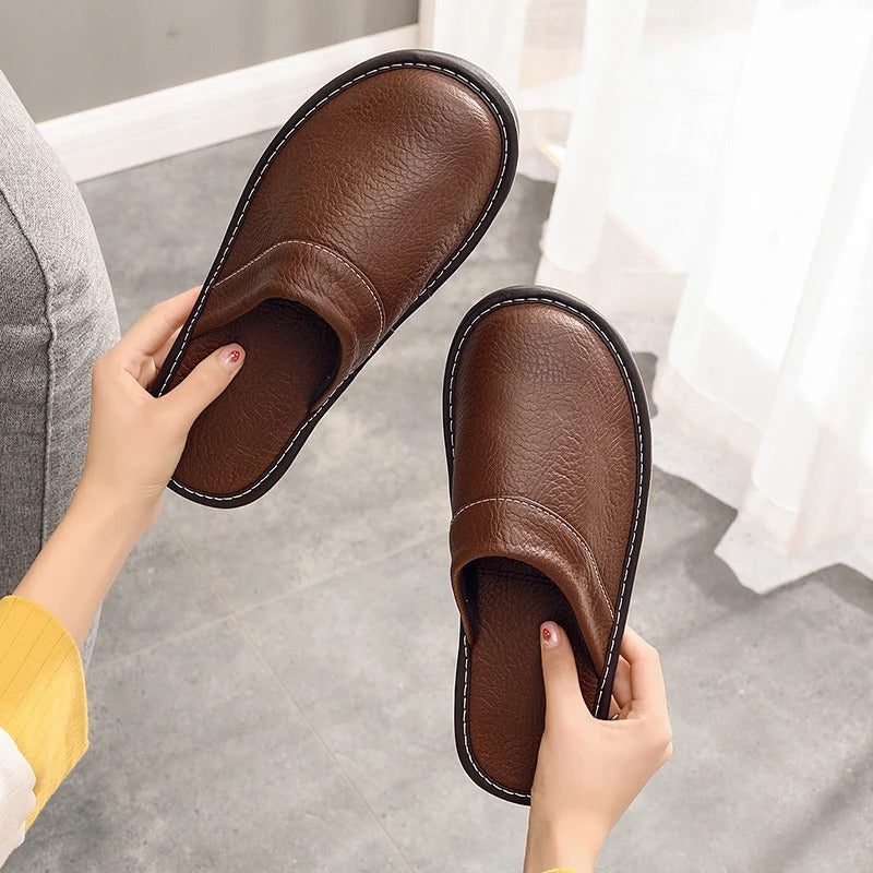Leather Slip-On Mules for Women