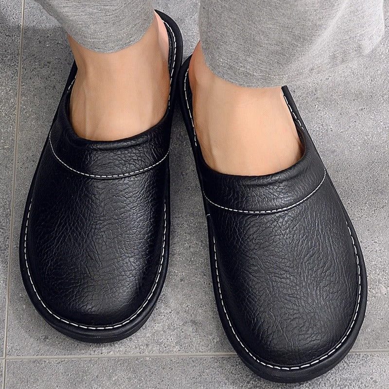 Leather Slip-On Mules for Women - View 3