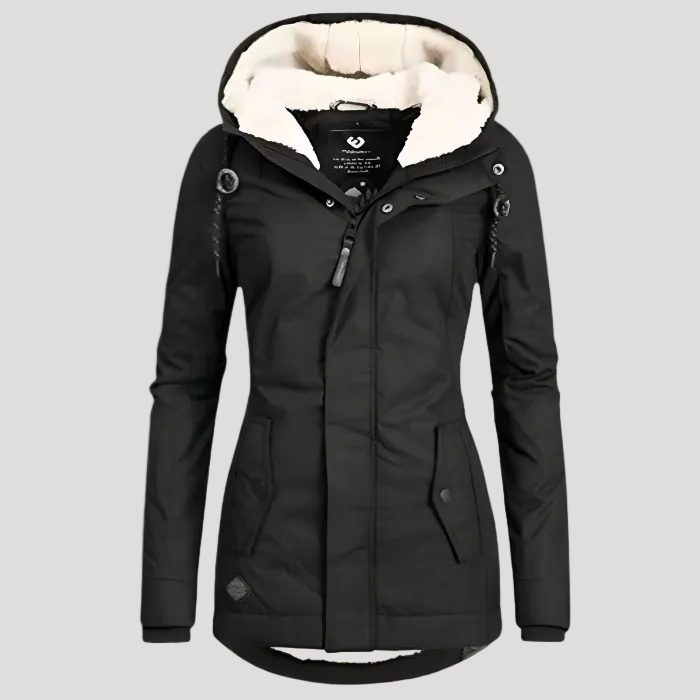 Long Puffer Jacket with Fleece Lining for Women - View 6