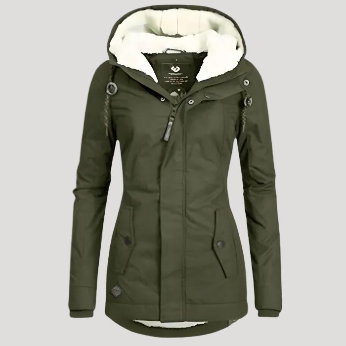 Long Puffer Jacket with Fleece Lining for Women - View 7