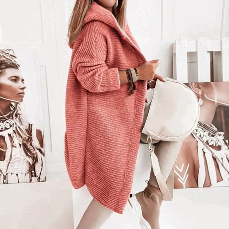 Long Ribbed Knit Cardigan for Women - View 4