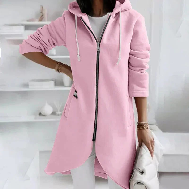 Long Zip-Up Hoodie for Women