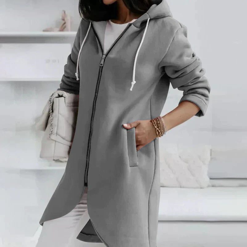 Long Zip-Up Hoodie for Women