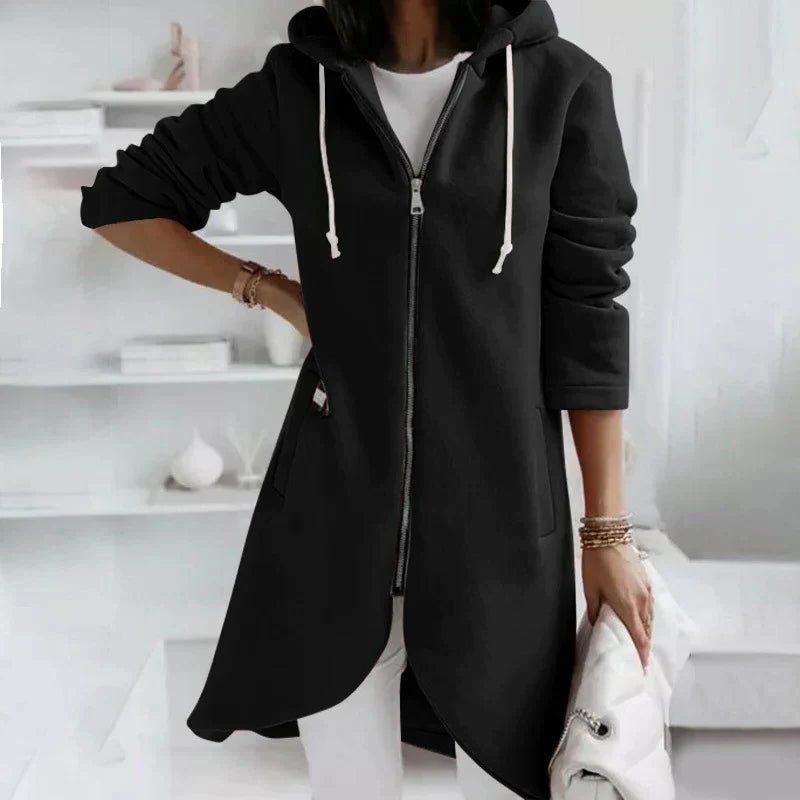 Long Zip-Up Hoodie for Women