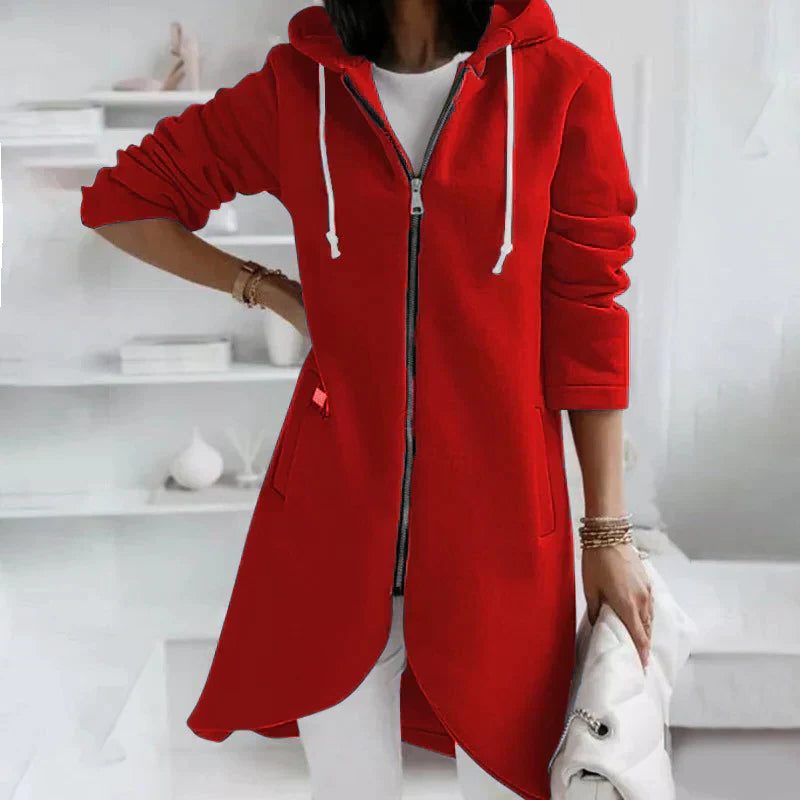 Long Zip-Up Hoodie for Women