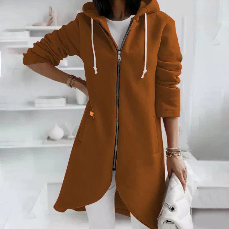 Long Zip-Up Hoodie for Women
