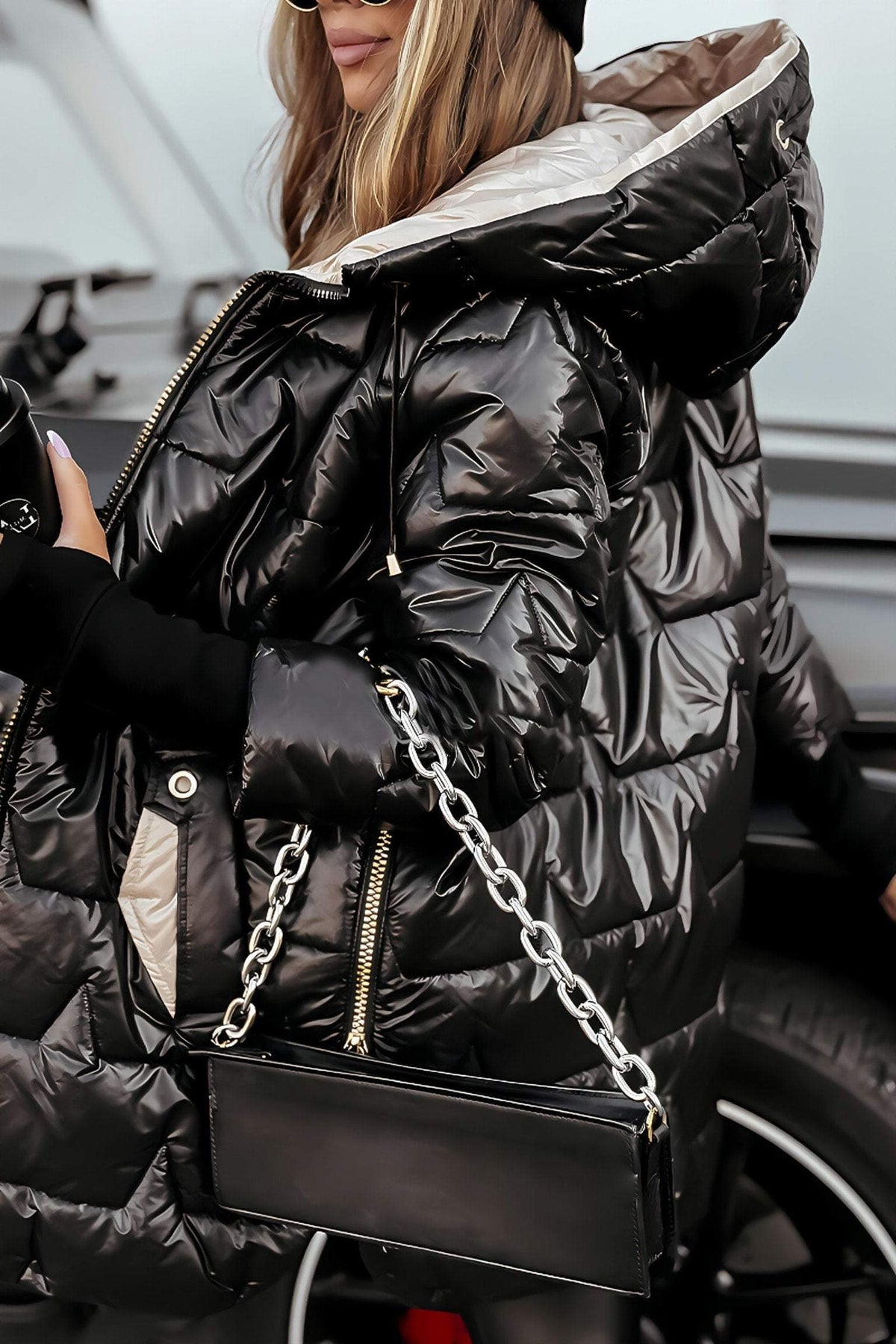 Longline Puffer Jacket for Women - View 4